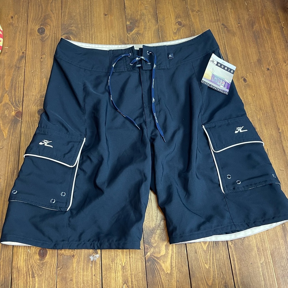 Hobie unlined navy blue board shorts size 32